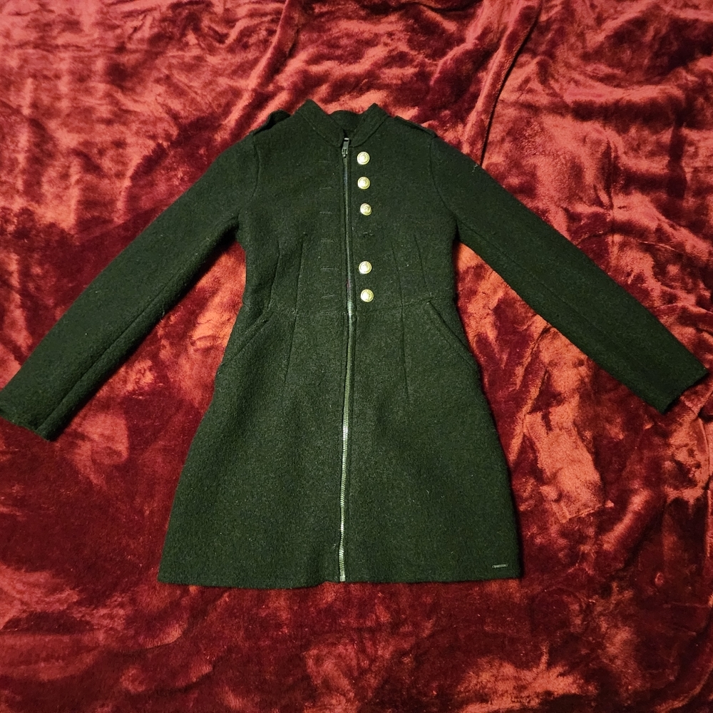 Diesel black 100% wool coat Women's Size S
